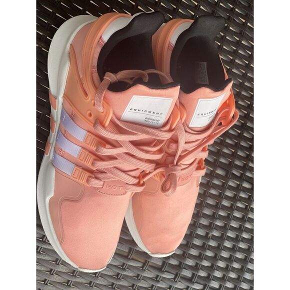 Adidas EQT Athletic Shoes Men's US 7 Pink Striped Round Toe Lace Up Flat Heel - Picture 2 of 5